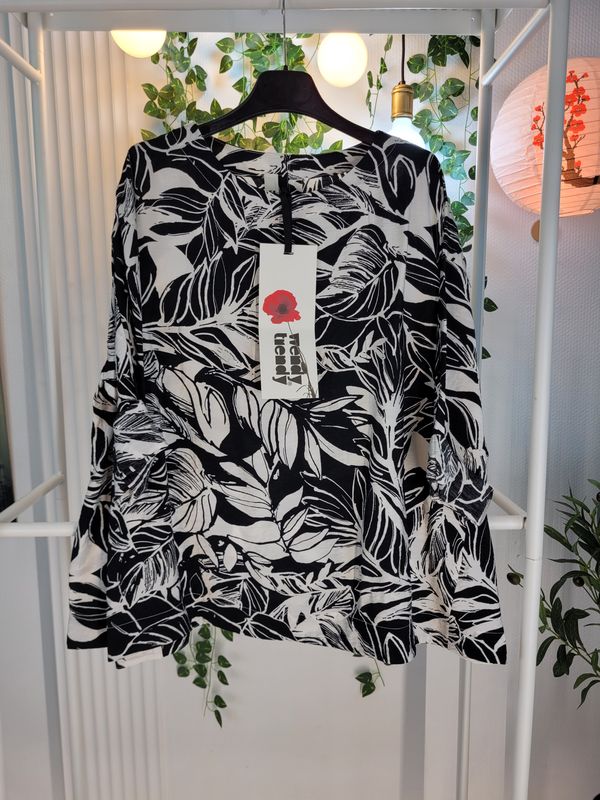 Bluzka trapezowa z wiskozy Wendy Trendy
