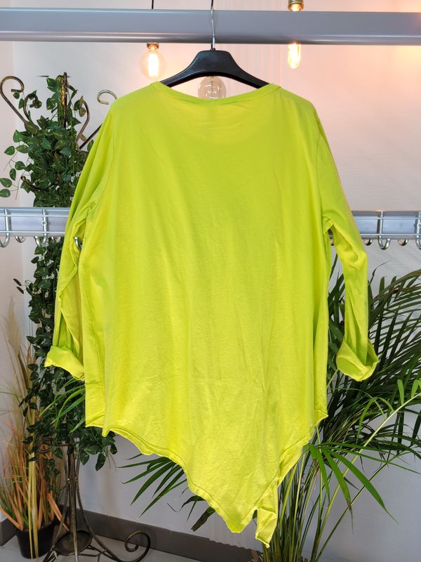 Bluzka oversize przeszycia limonka Wendy Trendy