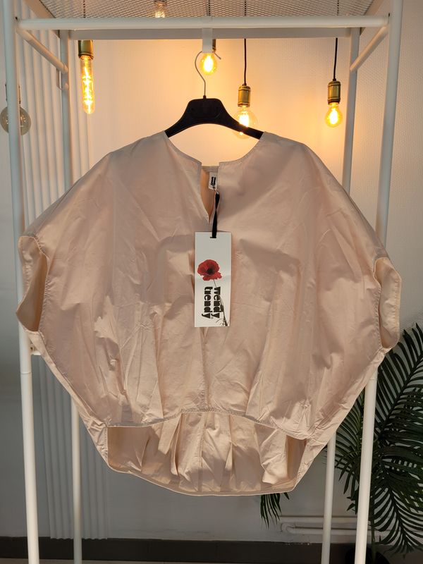 Bluzka oversize w stylu kimono beżowa Wendy Trendy