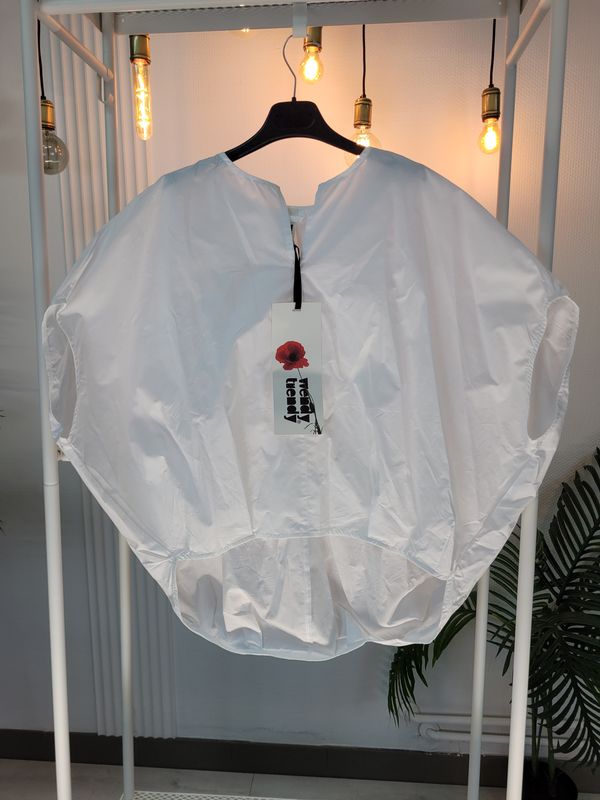 Bluzka oversize w stylu kimono biała Wendy Trendy