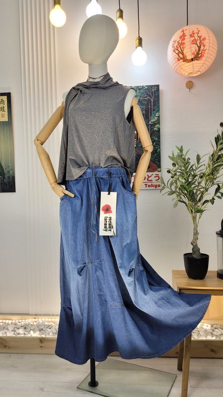 Spódnica jeansowa Wendy Trendy z marszczeniami