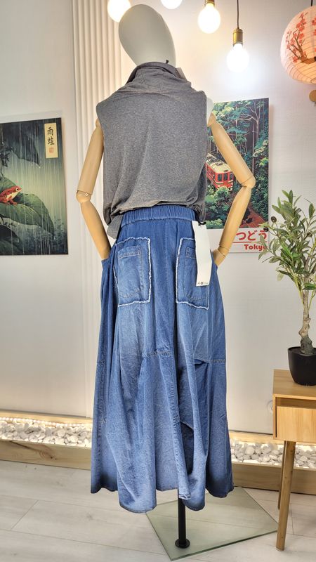 Spódnica jeansowa Wendy Trendy z marszczeniami