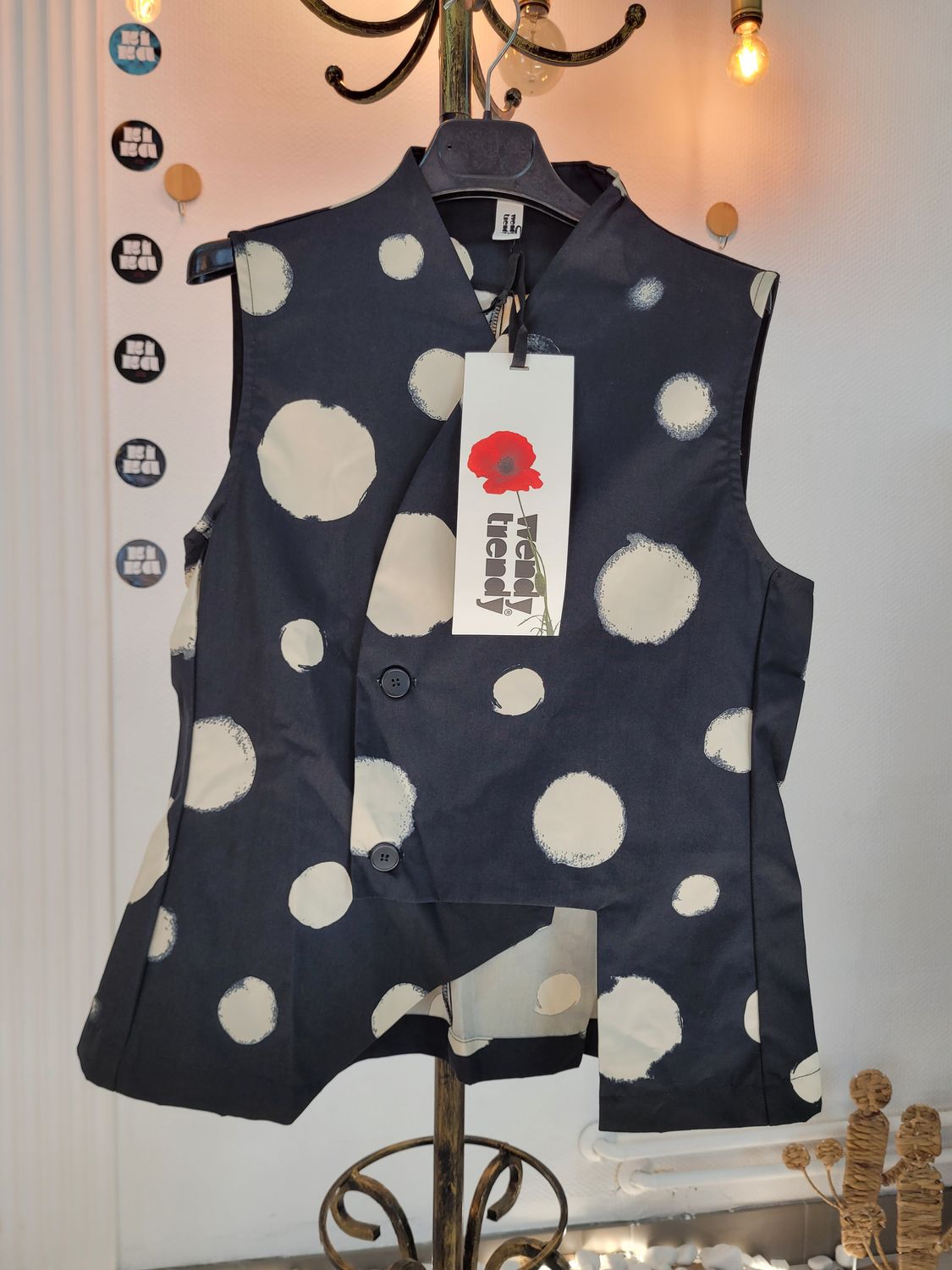 Kamizelka w kropki Wendy Trendy