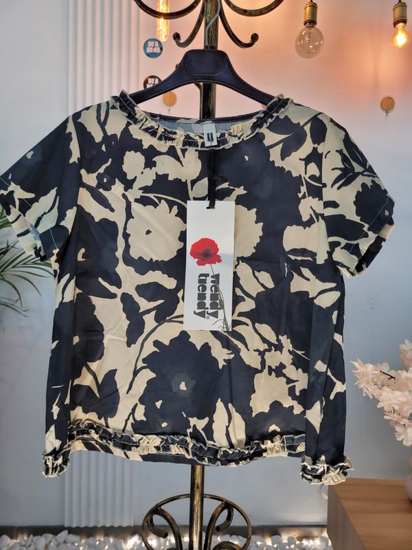 Bluzka z bawełny w kwiatowy wzór Wendy Trendy