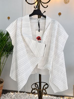Oversized Vest with Stripes Wendy Trendy