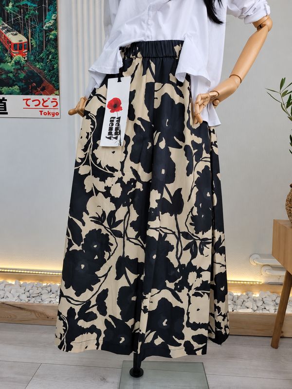 Wendy Trendy Floral Wide-Leg Pants