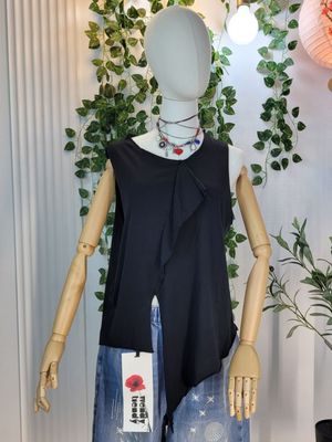 Black Asymmetric Top Wendy Trendy