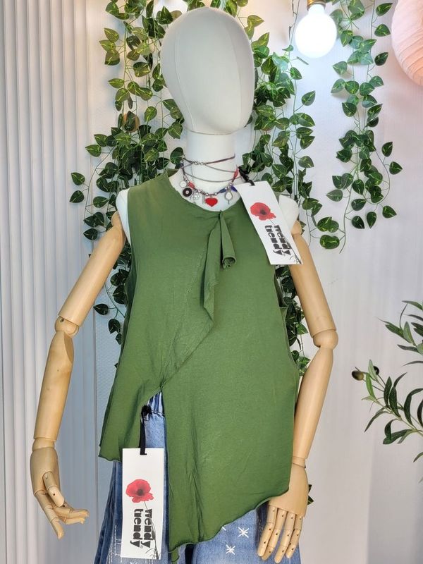 Top asymetryczny zielony Wendy Trendy