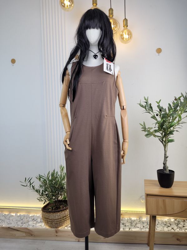Kombinezon z dzianiny Milano taupe Wendy Trendy