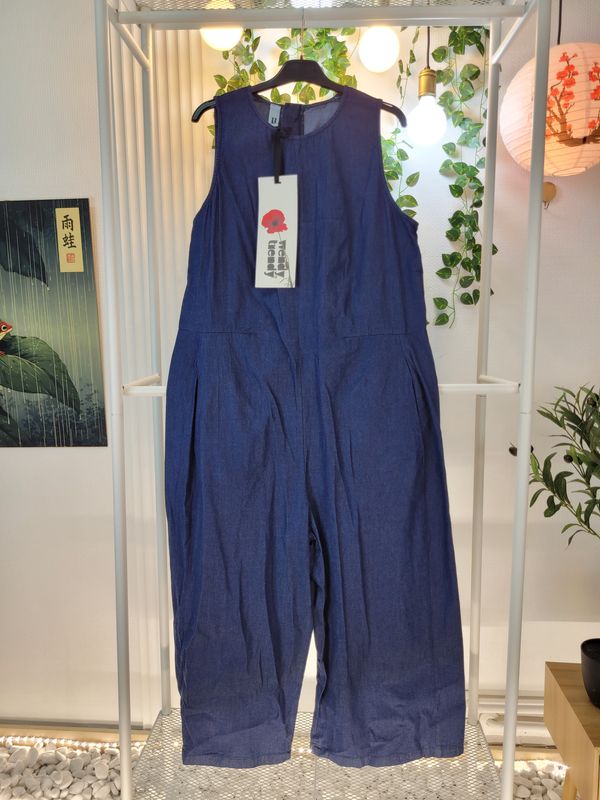 Kombinezon jeansowy bez rękawów Wendy Trendy