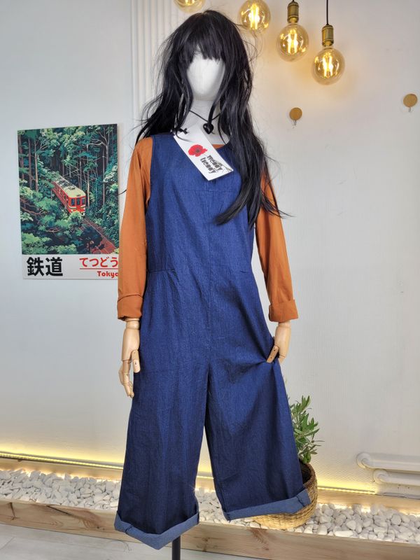 Sleeveless Denim Jumpsuit Wendy Trendy
