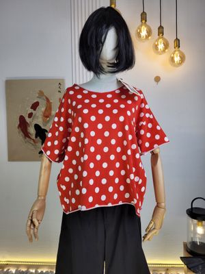 T-shirt w stylu Modern Twist lat 50. czerwony Wendy Trendy