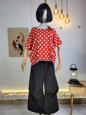 Red Cotton Polka Dot T-Shirt – Wendy Trendy