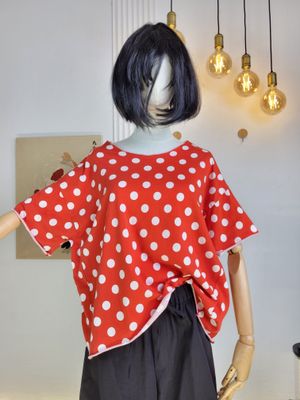 T-shirt w stylu Modern Twist lat 50. czerwony Wendy Trendy