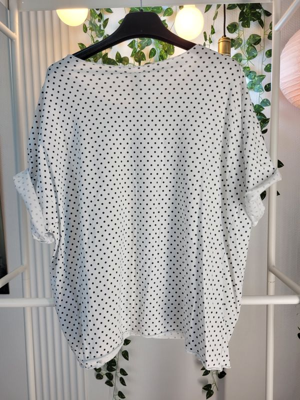 T-shirt w stylu Modern Twist lat 50. biały Wendy Trendy