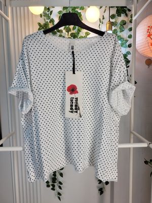 T-shirt w stylu Modern Twist lat 50. biały Wendy Trendy