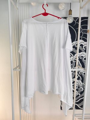 Bluzka asymetryczna oversize Wendy Trendy biała