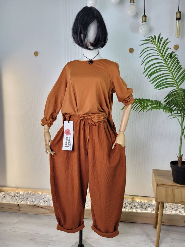 Welwetowe sztruksy Wendy Trendy dyniowe