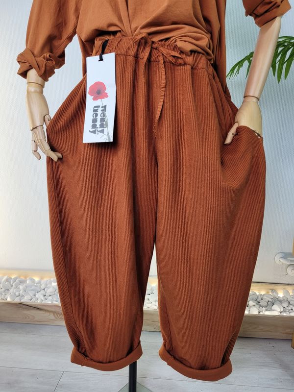 Welwetowe sztruksy Wendy Trendy dyniowe