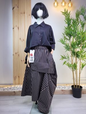 Black Striped Skirt - Wendy Trendy
