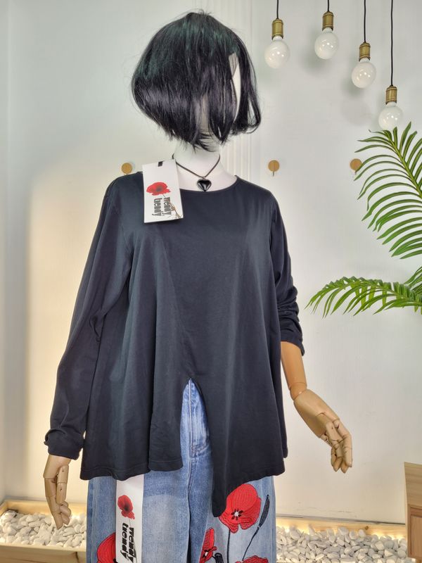 Czarna bawełniana bluzka Wendy Trendy
