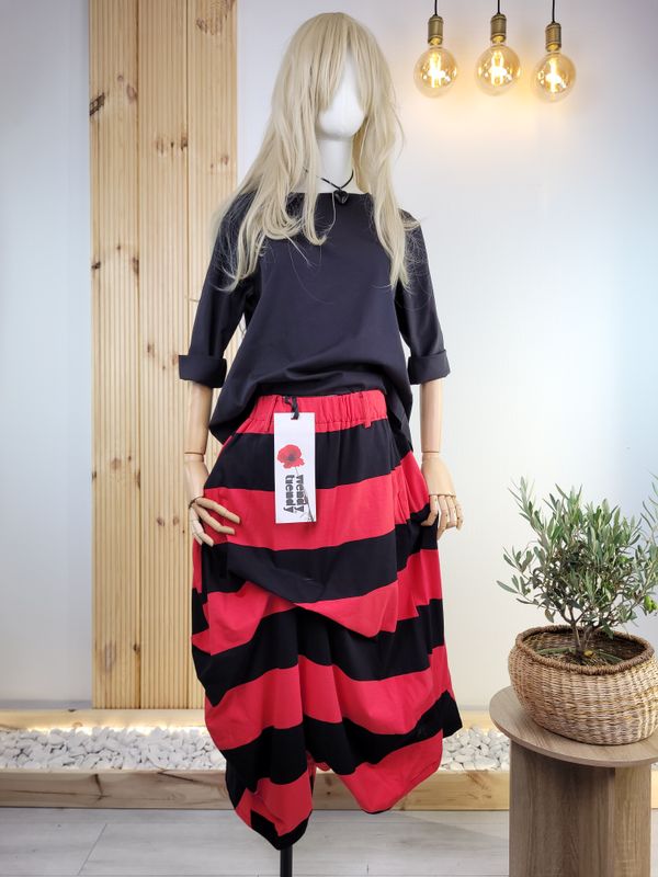 Striped Skirt-Pants - Wendy Trendy