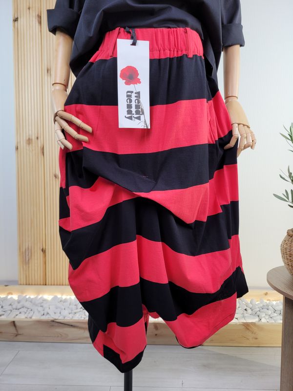 Striped Skirt-Pants - Wendy Trendy