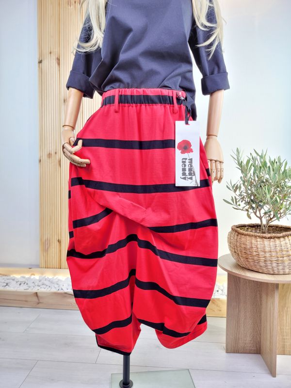 Spodnie baggy w paski - Wendy Trendy