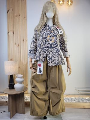 Wendy Trendy Shirt with Print and Semi-Collar