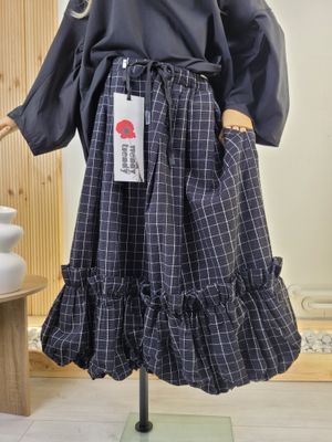 Plaid Skirt with Bubble Ruffle – Wendy Trendy