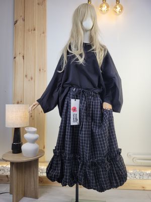 Plaid Skirt with Bubble Ruffle – Wendy Trendy