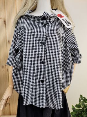 Checkered Shirt with Stylish Back Ties - Wendy Trendy