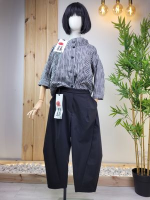 Dropped-Crotch Tapered Trousers - Wendy Trendy
