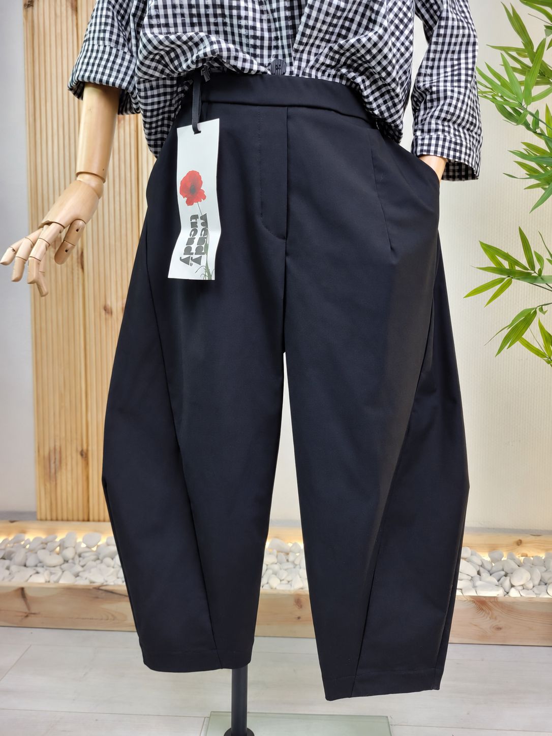 Dropped-Crotch Tapered Trousers - Wendy Trendy