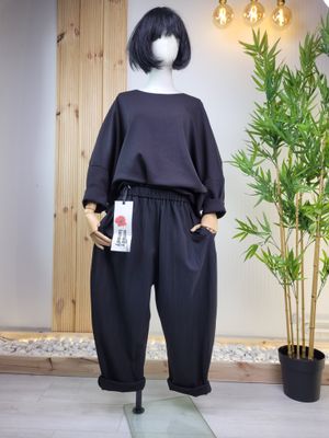 Barrel Trousers with Subtle Pinstripes - Wendy Trendy