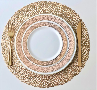 Mystique Design - Gold - Round Placemat