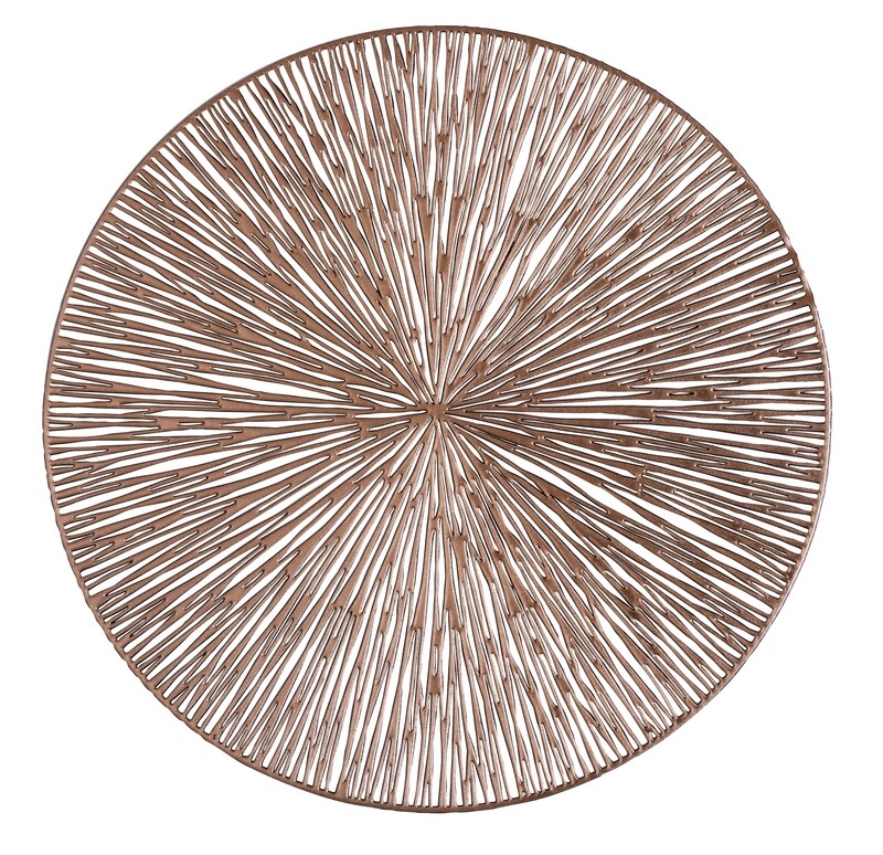 Coral Design - Rose Gold - Round Placemat