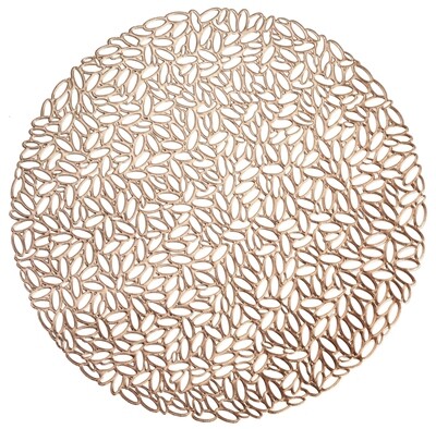 Gold - Musk Round Placemat -1 PIECES SAMPLE - Gold - Musk Round Placemat -1 PIECES SAMPLE -
