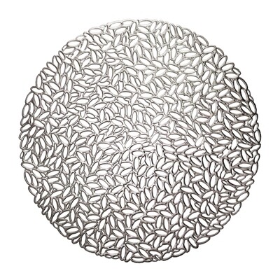 Silver - Musk Round Placemat -1 PIECES SAMPLE - Silver - Musk Round Placemat -1 PIECES SAMPLE -