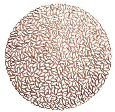 Rose Gold - Musk Round Placemat -1 PIECES SAMPLE - Rose Gold - Musk Round Placemat -1 PIECES SAMPLE -