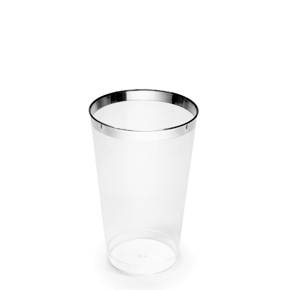 12 oz Heavy Duty Tumblers, Silver Rimmed