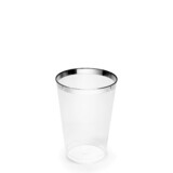 10 oz Heavy Duty Tumblers, Silver Rimmed