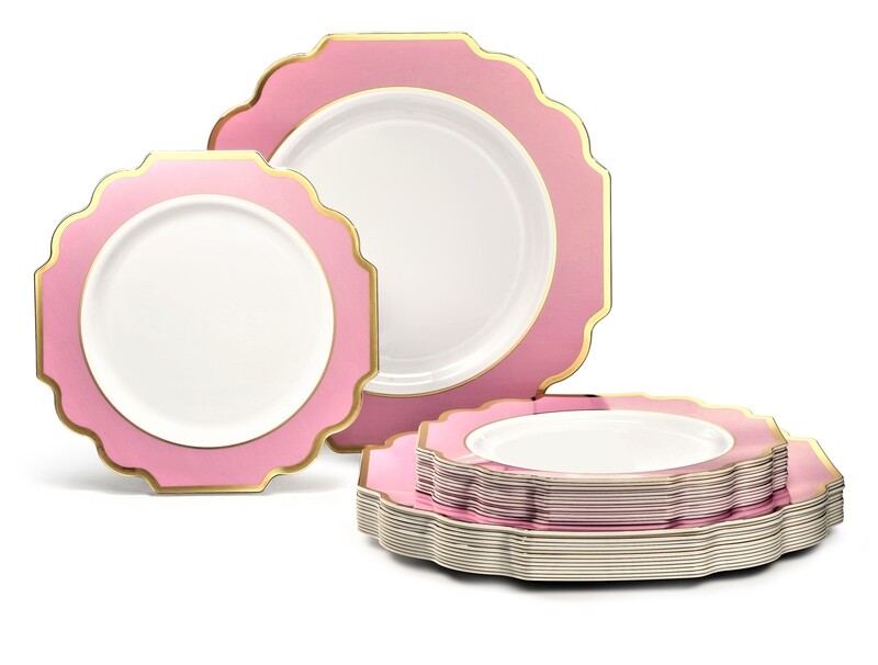 Imperial White / Light Pink &amp; Gold