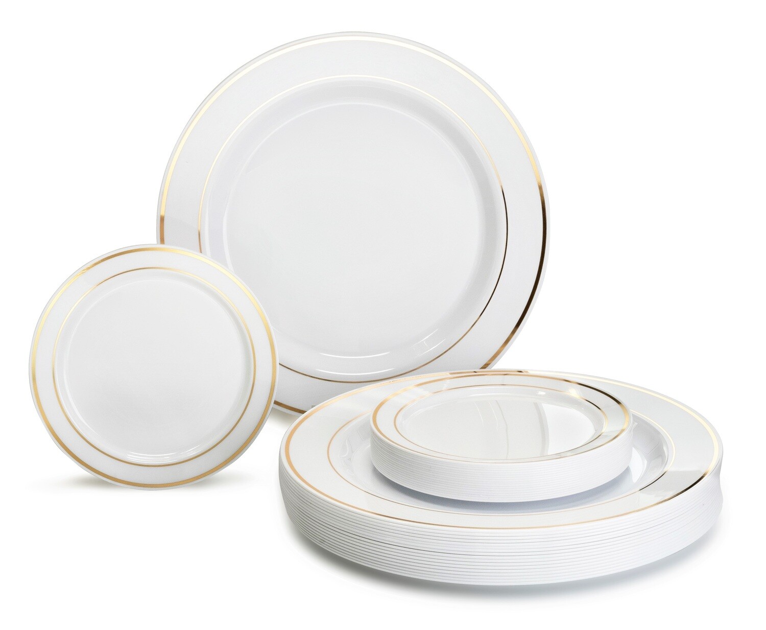 White &amp; Gold Double Rim