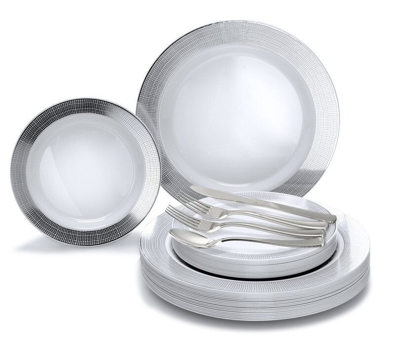 Linen White &amp; Silver + Silver Silverware