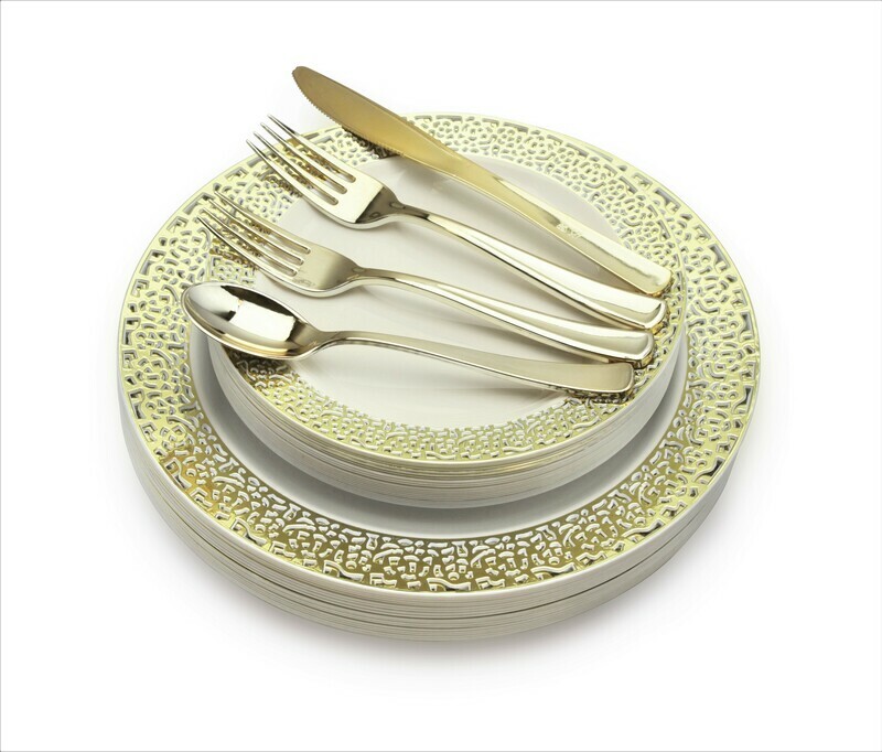 Florence Ivory &amp; Gold + Gold Silverware