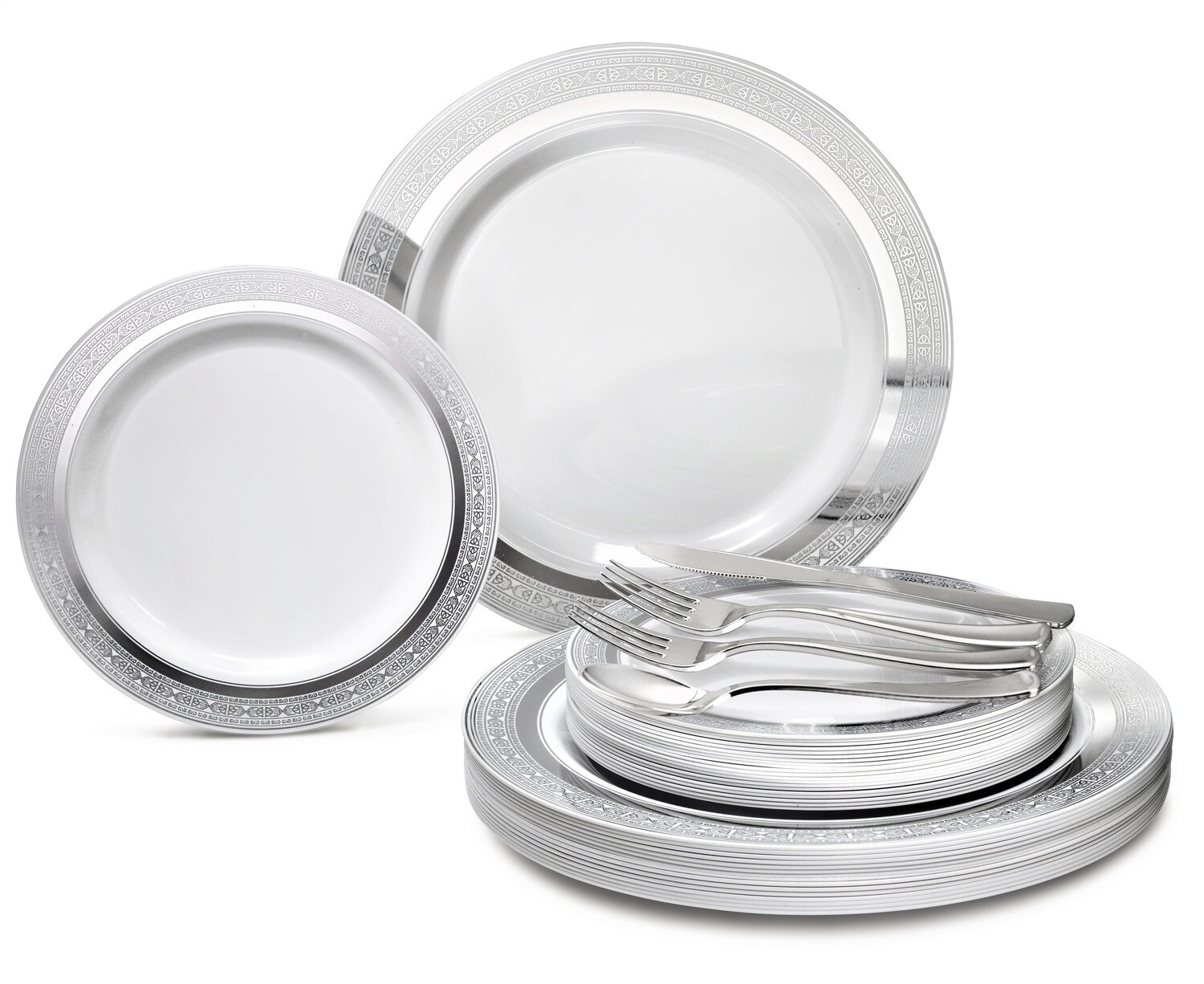 Palace White &amp; Silver + Silver Silverware