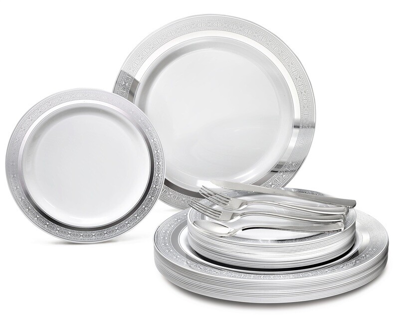 Palace White &amp; Silver + Silver Silverware