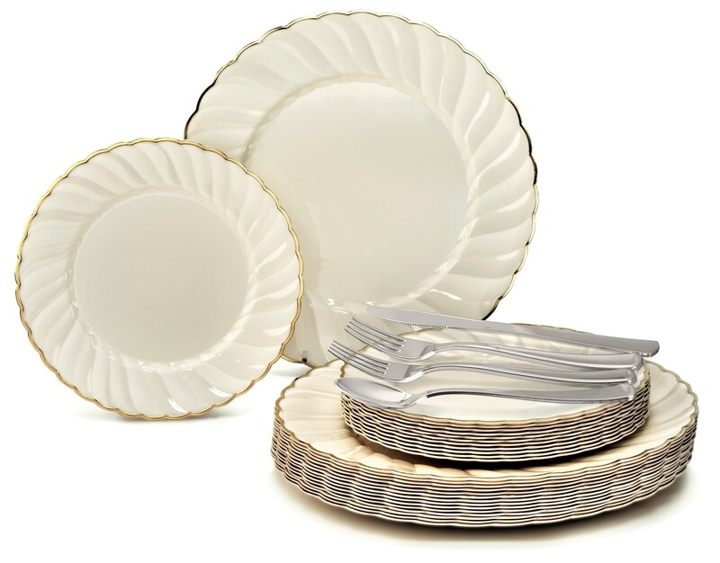 Blossom Ivory &amp; Gold + Silverware