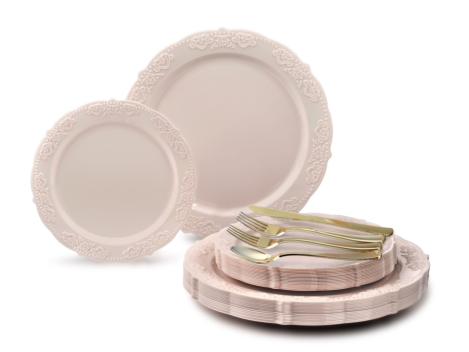 Portofino in Light Pink + Gold Silverware